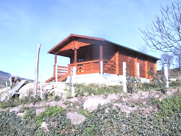 Cabaña  diáfana con tabique maestro.