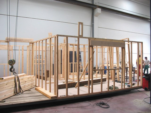 Vivienda modular de entramado.