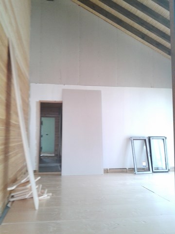 Vivienda de planta baja construida de entramado.
