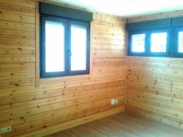 Vivienda de planta baja construida de entramado.