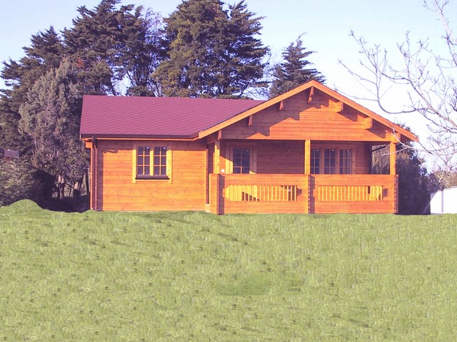 Vivienda de tablón, con doble tabique.